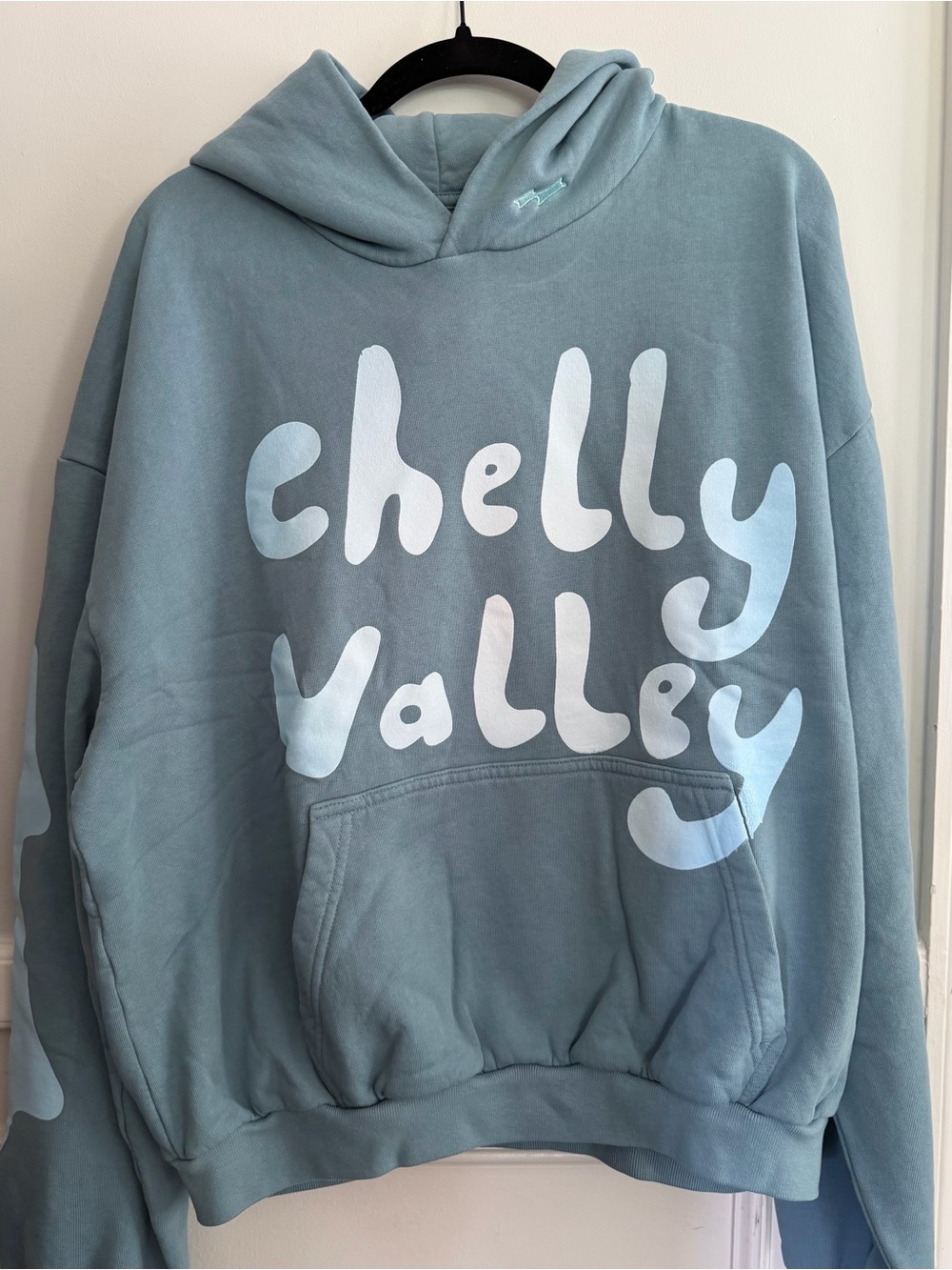 Justin Bieber Skylrk Coachella Chelly Valley Blue Graphic Hoodie